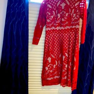 Lace red dress size 4